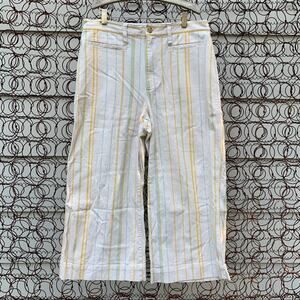 Madewell Emmett Wide Leg Crop Pants Jeans Striped